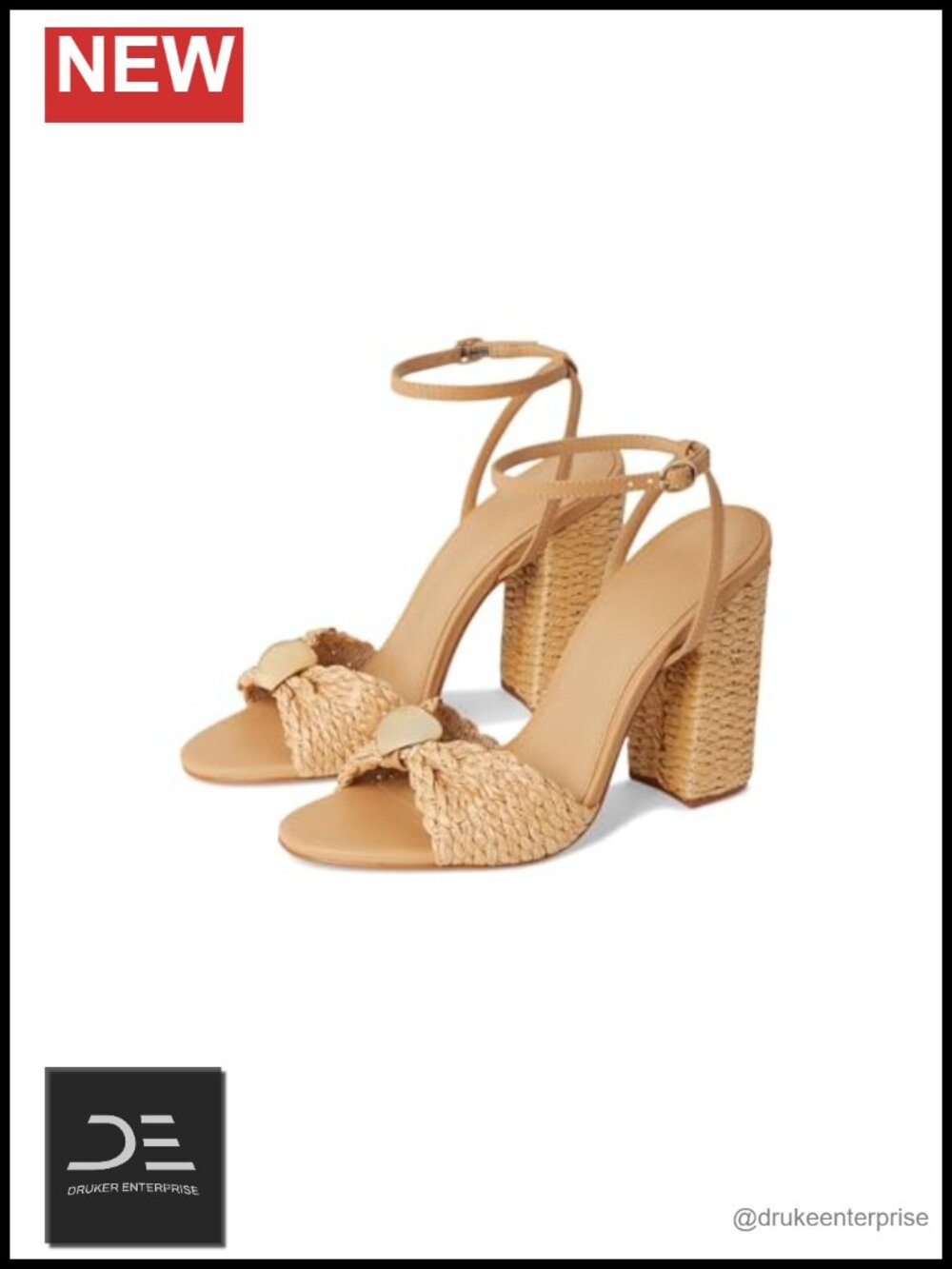 Steve Madden Cheyla Women's Pu Leather Block Heel Sandals Ankle Strap